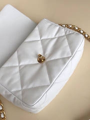 Chanel 19 Handbag Soft Lambskin 26 Medium Pure White  - 3