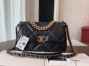 Chanel 19 Handbag Soft Lambskin 30 Jumbo Black - 1
