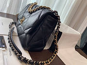 Chanel 19 Handbag Soft Lambskin 30 Jumbo Black - 5