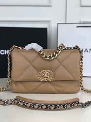 Chanel 19 Handbag Soft Lambskin 26 Medium Brown - 1