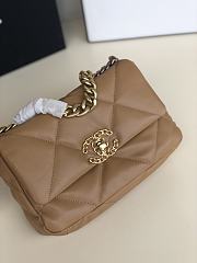 Chanel 19 Handbag Soft Lambskin 26 Medium Brown - 3