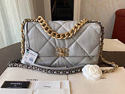 Chanel 19 Handbag Soft Lambskin 30 Jumbo Gray - 1