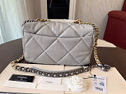 Chanel 19 Handbag Soft Lambskin 30 Jumbo Gray - 2