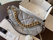 Chanel 19 Handbag Soft Lambskin 30 Jumbo Gray - 4