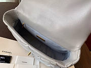 Chanel 19 Handbag Soft Lambskin 30 Jumbo Gray - 6