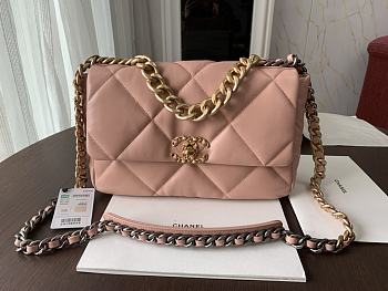 Chanel 19 Handbag Soft Lambskin 30 Jumbo Pink Coral