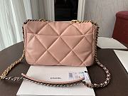 Chanel 19 Handbag Soft Lambskin 30 Jumbo Pink Coral - 3