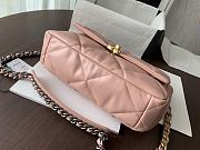Chanel 19 Handbag Soft Lambskin 30 Jumbo Pink Coral - 6
