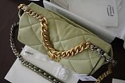 Chanel 19 Handbag Soft Lambskin 30 Jumbo Green - 3