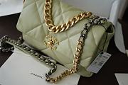Chanel 19 Handbag Soft Lambskin 30 Jumbo Green - 6
