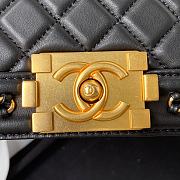 CC Leboy Top Handle Small 20 Quilted Black Lambskin - 2