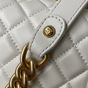CC Leboy Top Handle Small 20 Quilted White Lambskin - 5