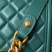 CC Leboy Top Handle Small 20 Quilted Teak Green Lambskin - 4