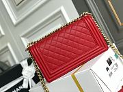 CC Leboy Medium 25 Quilted Red Caviar Gold Hardware - 6