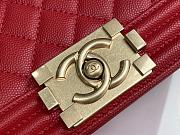 CC Leboy Medium 25 Quilted Red Caviar Gold Hardware - 2