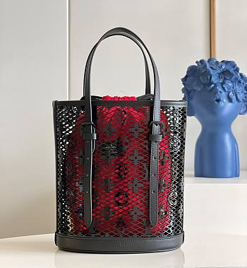 Louis Vuitton Bucket Bag 26 Black Monogram Lace 