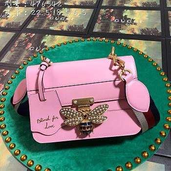 Gucci Queen Margaret 22.5 Pink Calfskin Bag 2554