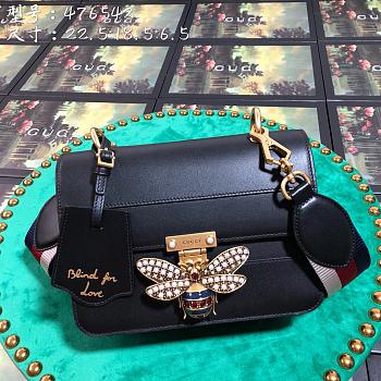 Gucci Queen Margaret 22.5 Black Calfskin Bag 2548