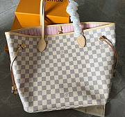 Okify LV Neverfull MM Damier Azur Canvas Rose Ballerine Pink N41605 - 1