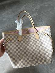 Okify LV Neverfull MM Damier Azur Canvas Rose Ballerine Pink N41605 - 2