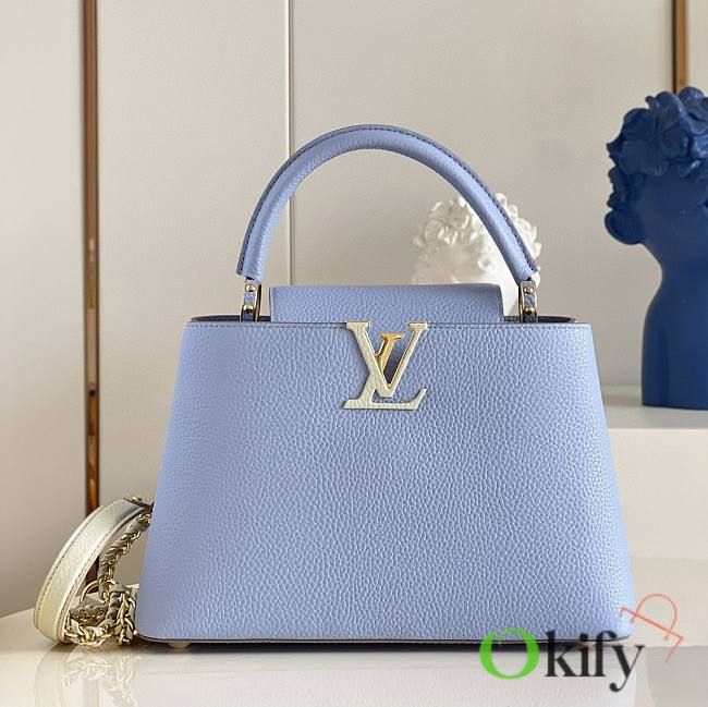 Louis Vuitton Capucines 31.5 Light Blue Taurillon Leather - 1