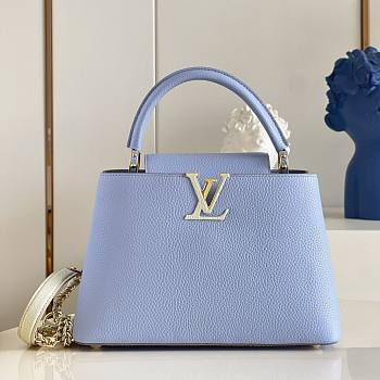 Louis Vuitton Capucines 31.5 Light Blue Taurillon Leather