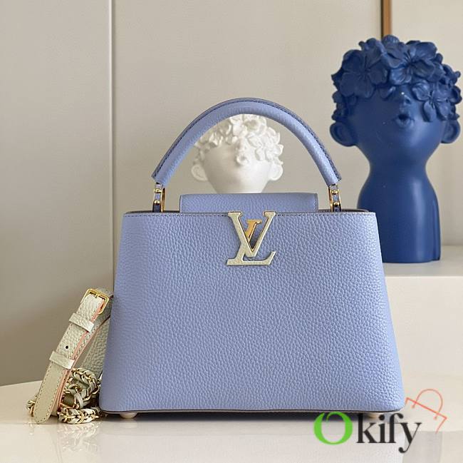 Louis Vuitton Capucines 27 Light Blue Taurillon Leather - 1