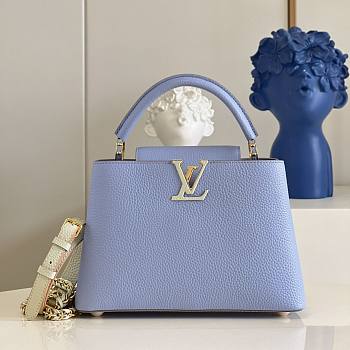 Louis Vuitton Capucines 27 Light Blue Taurillon Leather
