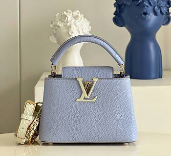 Louis Vuitton Capucines 21 Light Blue Taurillon Leather