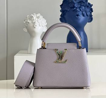 Louis Vuitton Capucines 21 Purple Taurillon Leather