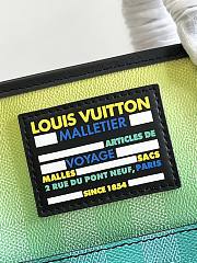 LV 37 Gradient Green Damier Stripes coated canvas - 2