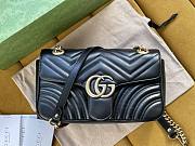 Gucci GG Marmont 25 Matelassé Black Leather 5604 - 1