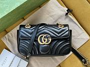 Gucci GG Marmont 22 Matelassé Black Leather 5605   - 1