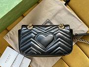 Gucci GG Marmont 22 Matelassé Black Leather 5605   - 2