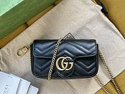 Gucci GG Marmont 16.5 Matelassé Black Leather 5609  - 1
