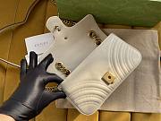 Gucci GG Marmont 22 Matelassé White Leather 2658  - 3