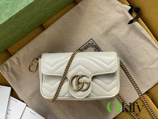 Gucci GG Marmont 16.5 Matelassé White Leather 2661  - 1