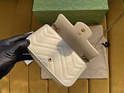 Gucci GG Marmont 16.5 Matelassé White Leather 2661  - 4