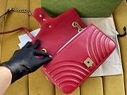 Gucci GG Marmont 25 Matelassé Red Leather 2642 - 5
