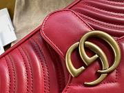 Gucci GG Marmont 25 Matelassé Red Leather 2642 - 3