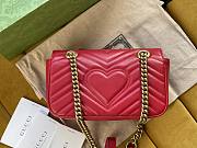 Gucci GG Marmont 22 Matelassé Red Leather 2643 - 3