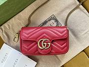 Gucci GG Marmont 16.5 Matelassé Red Leather 2644 - 1
