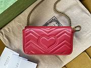 Gucci GG Marmont 16.5 Matelassé Red Leather 2644 - 6