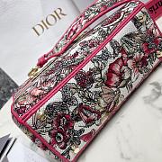 Lady Dior D-Lite Medium 24 Multicolor Butterfly Embroidery M0565 - 3