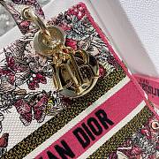 Lady Dior D-Lite Medium 24 Multicolor Butterfly Embroidery M0565 - 2