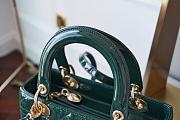 Lady Dior Medium 24 Green Patent Cannage Calfskin 1789 - 4