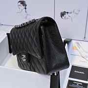 Chanel Classic Flap Bag Jumbo 30 Black Caviar Silver Hardware - 2