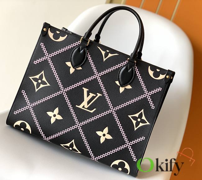 Louis Vuitton Onthego MM 35 Black Monogram Empreinte 1973 - 1