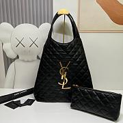 Okify YSL Icare Maxi Shopping Bag in Quilted Lambskin Black - 3