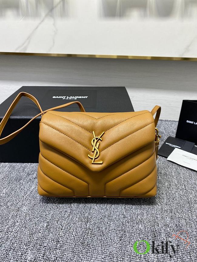YSL Toy Loulou 20 Brown Leather Gold Hardware - 1